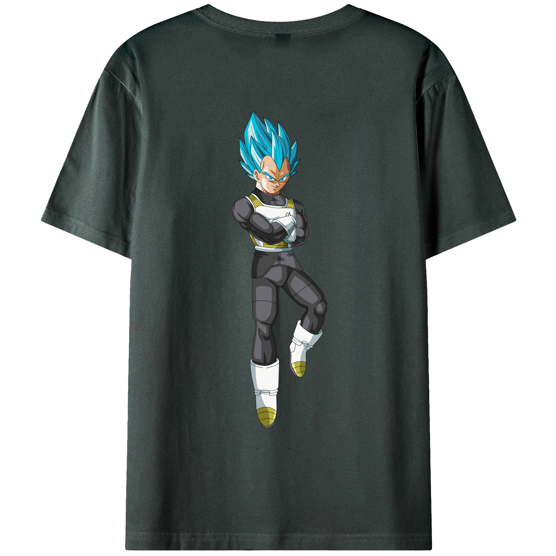 （画像用） ドラゴンボール ベジータ四世（Bejīta Yonsei）DRAGON BALL Vegeta IV 綿100％ メンズ半袖Tシャツ（バックプリント） 通気性